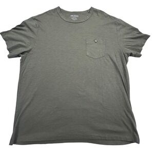 Todd Snyder Shirt Mens 2XL Green Olive Slub Pocket Tee Made USA Homespun Jersey